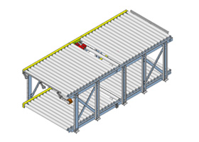 Two-level roller conveyors